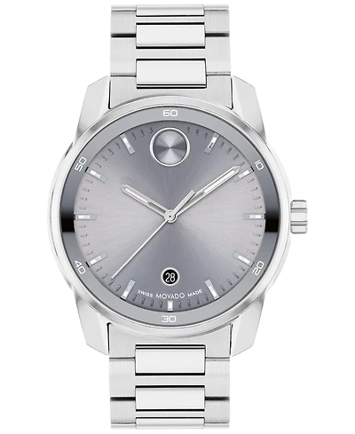 Movado Men's Swiss Bold Verso Stainless Steel Bracelet Watch 42mm