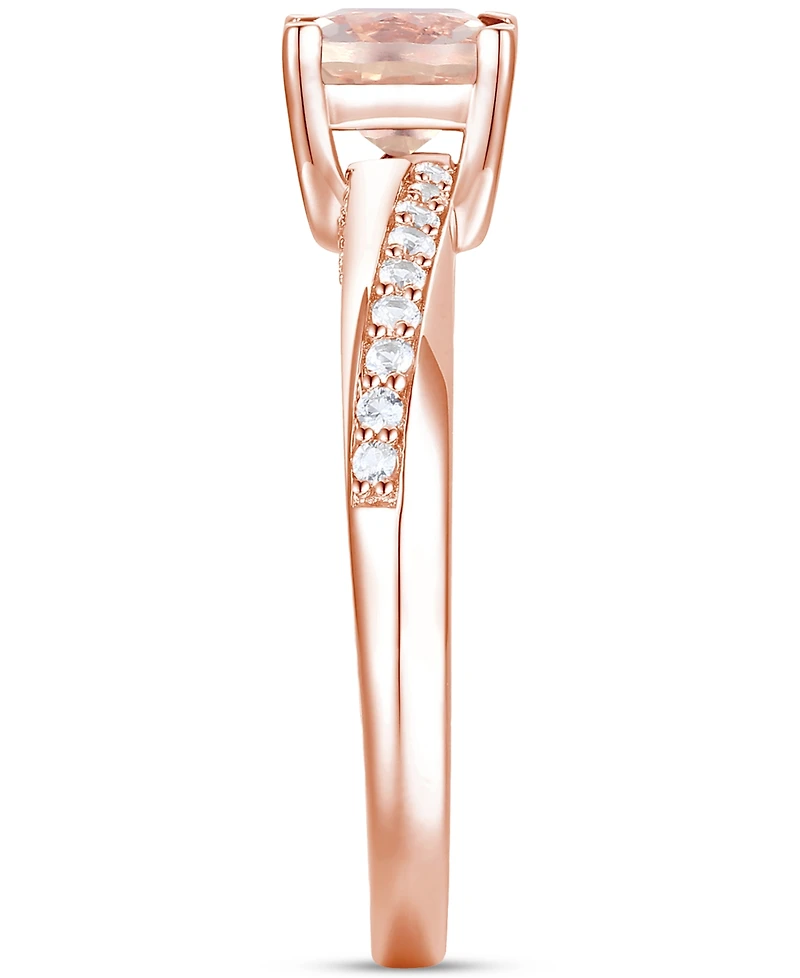 Amethyst (3/4 ct. t.w.) & Lab-Grown White Sapphire (1/6 14k Gold-Plated Sterling Silver (Also Available Additional Gemstones)