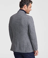 Nautica Men's Modern-Fit Solid Herringbone Tweed Sport Coat