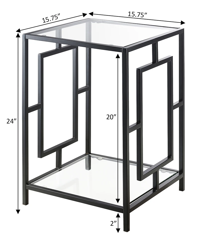 Convenience Concepts 15.75" Town Square Metal End Table with Shelf