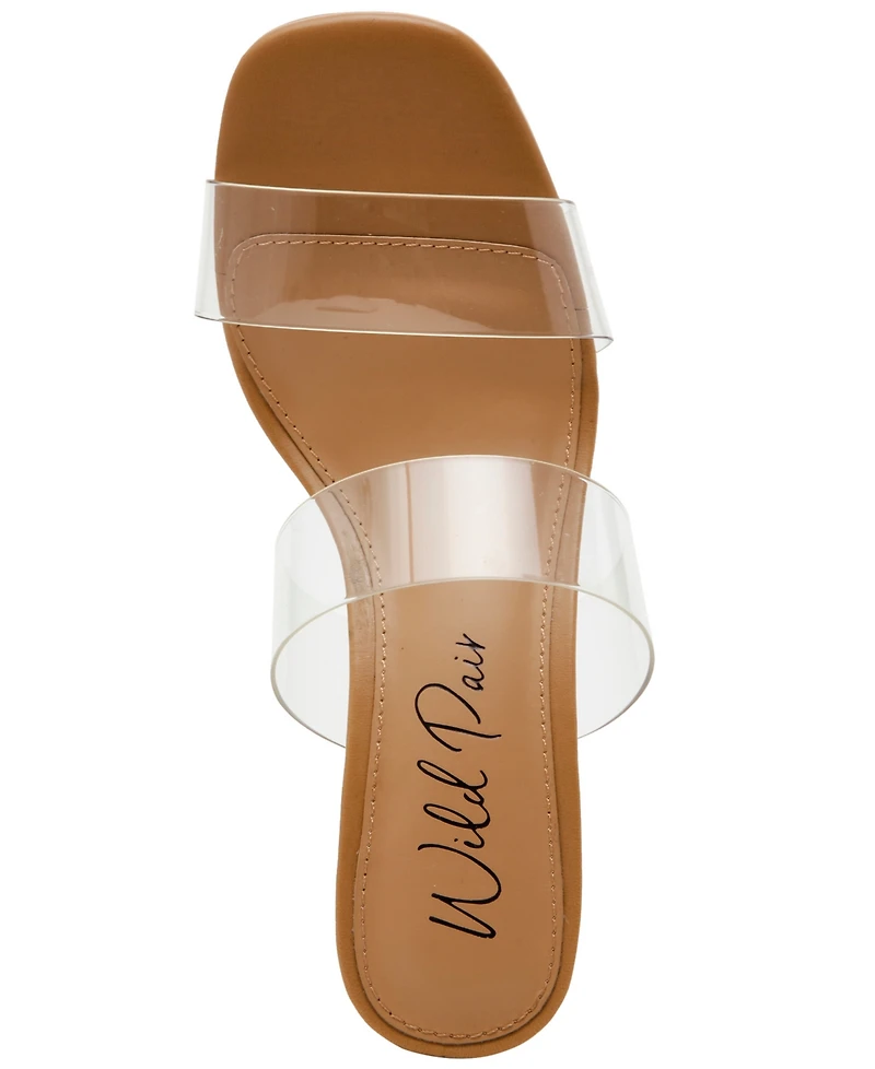 Wild Pair Zandria Two-Piece Clear Vinyl Dress Sandals, Created for Macy's