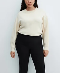 Mango Women's Belt Straight-Fit Pants