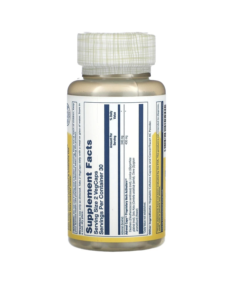 Solaray Freeze-Dried Adrenal Caps with Herb Activators - 60 VegCaps