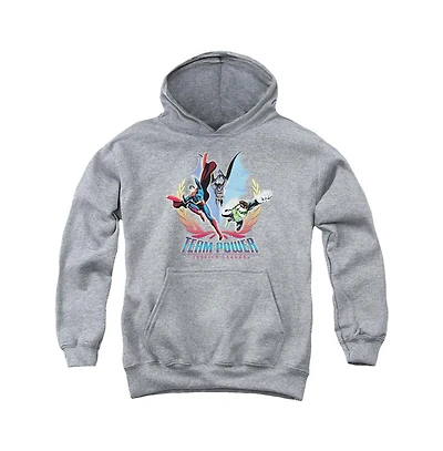 Justice League of America Youth Team Power Pull Over Hoodie / Hooded Sweatshirt