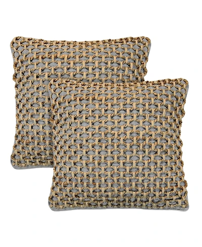 Boho Living Jada Jute Decorative Pillows 2 Piece Set, 20" x