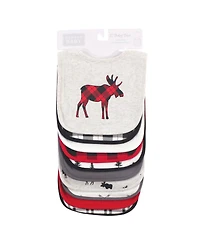 Hudson Baby Boys 10-Piece Soft Interlock Feeding Bib Set