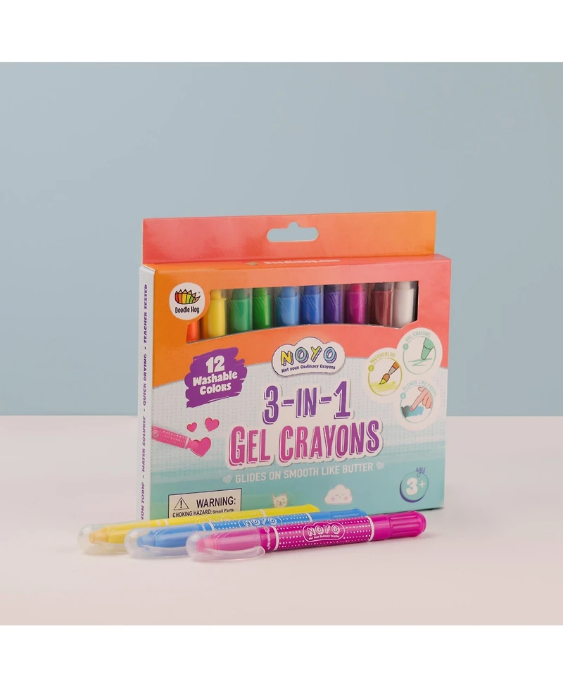 Not Your Ordinary Crayons, 3 in 1 Extraordinary Bolder Crayons, Pastel and Watercolor Effects (12 Colors)