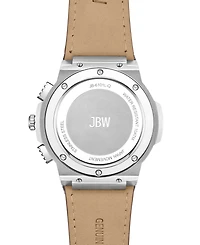 Jbw Men's Saxon Multifunction Brown Genuine Leather Watch, 48mm