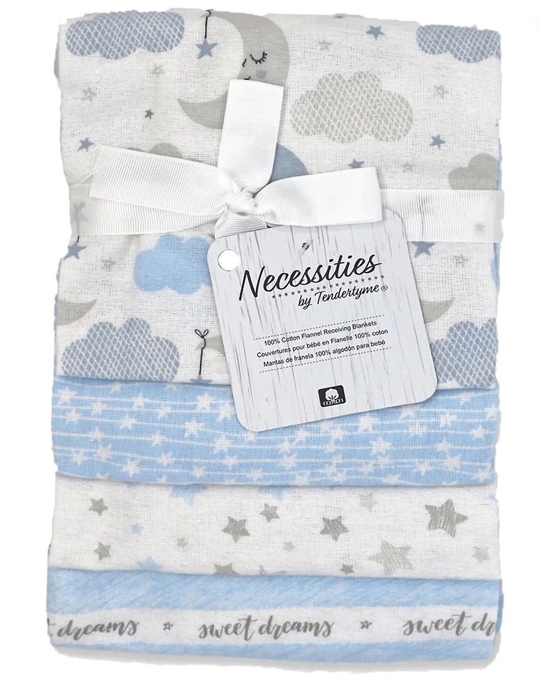 Tendertyme Baby Boys Sweet Dreams Baby Blankets, 5 Piece Gift Set