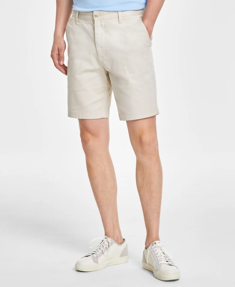 Nautica Men's Classic-Fit Stretch Flat-Front 6" Chino Deck Shorts