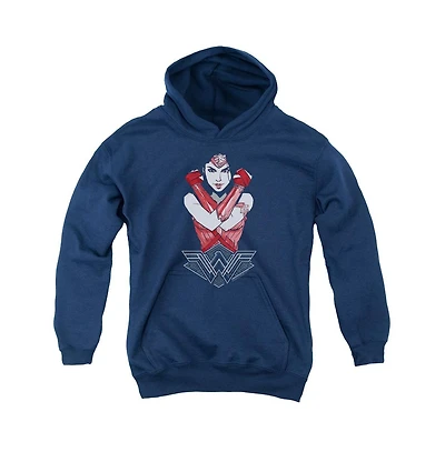 Wonder Woman Movie Youth Amazon Pull Over Hoodie / Hooded Sweatshirt