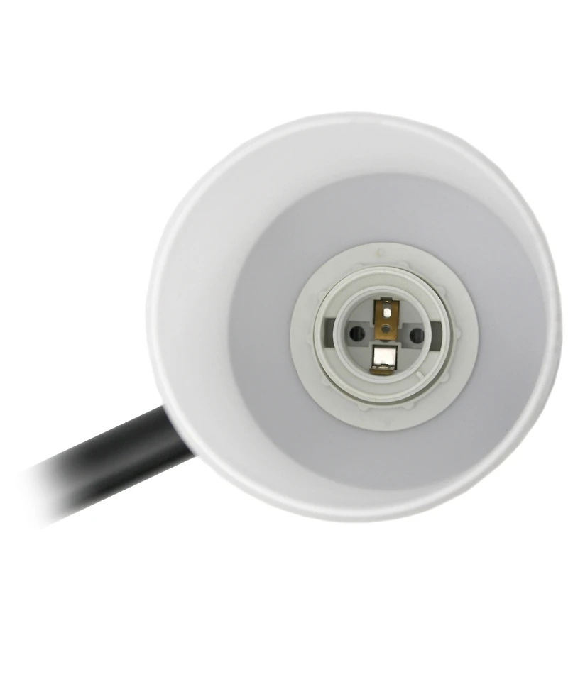 Lalia Home Essentix Contemporary Three Light Metal and Opaque White Glass Shade Vanity Uplight Downlight Wall Mounted Fixture