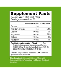 Real Ketones Shift Watermelon Exogenous D Bhb + Keto Electrolyte Powder, 30 Drink Mix Packets for Rapid Ketosis