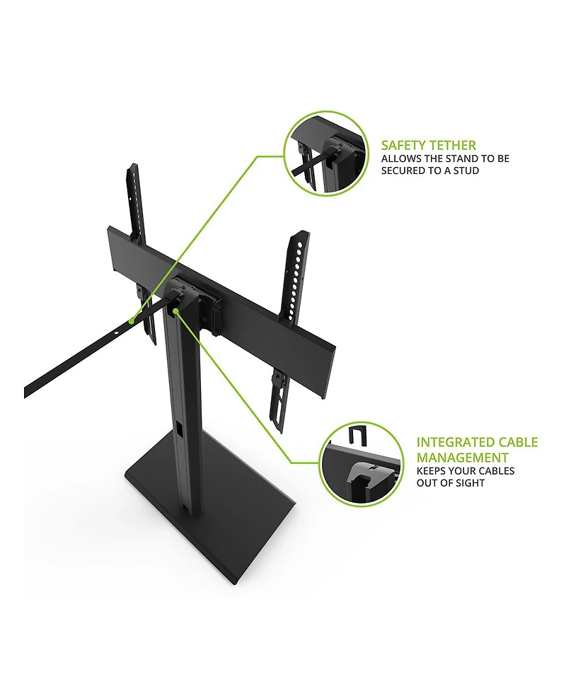Kanto TTS100 Adjustable Table Top Tv Mount with Integrated Cable Management for 37" - 65" Tv