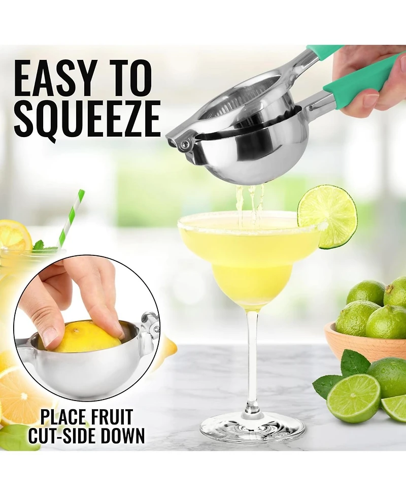 Lemon Squeezer Stainless Steel with Premium Heavy Duty Solid Metal Bowl