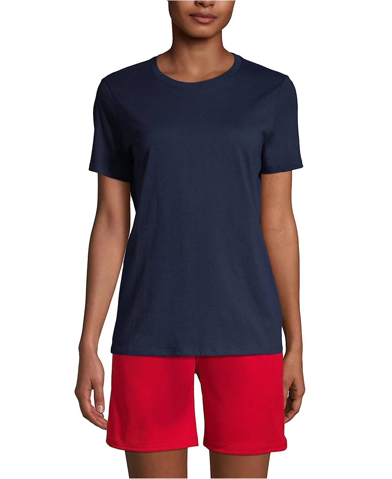 Lands' End Women's Tall Short Sleeve Feminine Fit Essential T-shirt