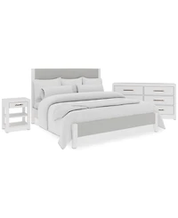 Catriona 3pc Bedroom Set (King Upholstered Bed, Dresser & Open Nightstand), Created for Macy's