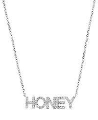 Effy Diamond Happy 18" Pendant Necklace (1/5 ct. t.w.) in Sterling Silver