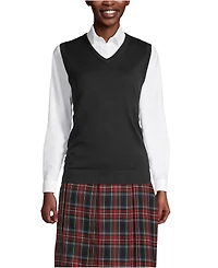 Lands' End Women's Cotton Modal Fine Gauge Sweater Vest