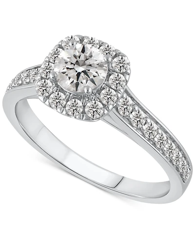 Diamond Halo Engagement Ring (1 ct. t.w.) 14k White Gold or