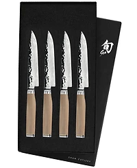 Shun Stainless Steel Premier Blonde 4 Pc Steak Knife Boxed Set