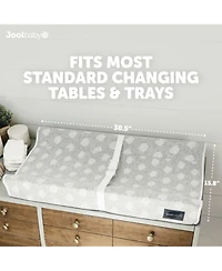 Jool Baby Soft Changing Pad + Washable Cover, Non-Slip - Fits Standard Changing Tables & Dressers (Gray)