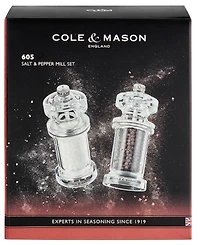 Cole & Mason Acrylic 5.5" Salt & Pepper Mill Gift Set