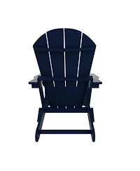 All-Weather Contoured Outdoor Poly Folding Adirondack Chair