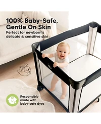 KeaBabies 2-Pack Mini Crib Sheets, Pack and Play Sheets Fitted, N Organic Fitted Sheet Cover