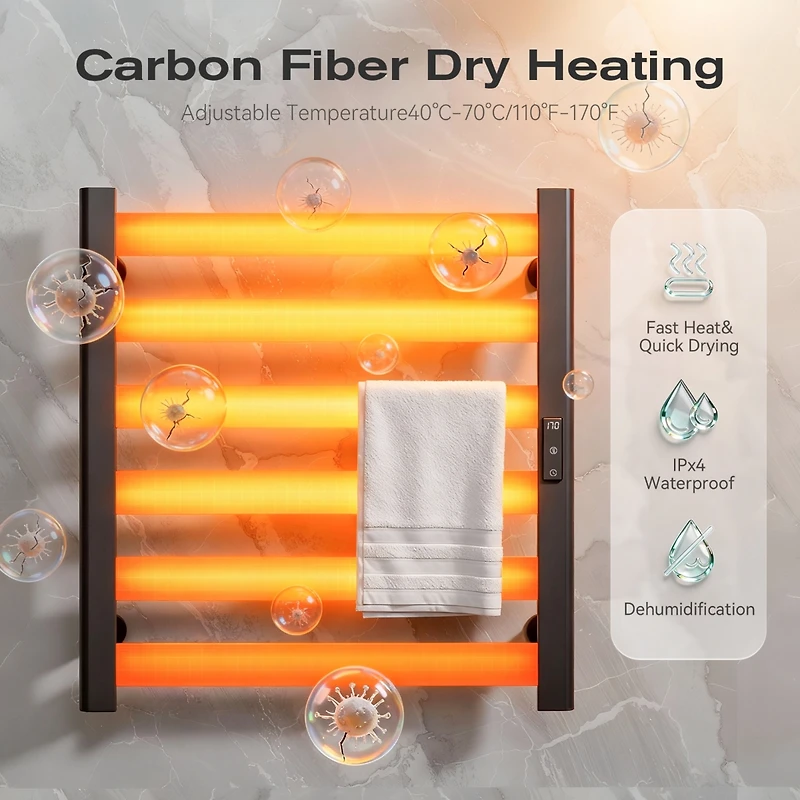 Bathroom Wall Cabinet with Towel Bar and Adjustable Shelf