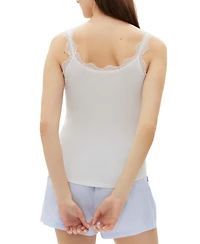 Gap Women's Ribbed Lace-Trim Sleep Tank Top