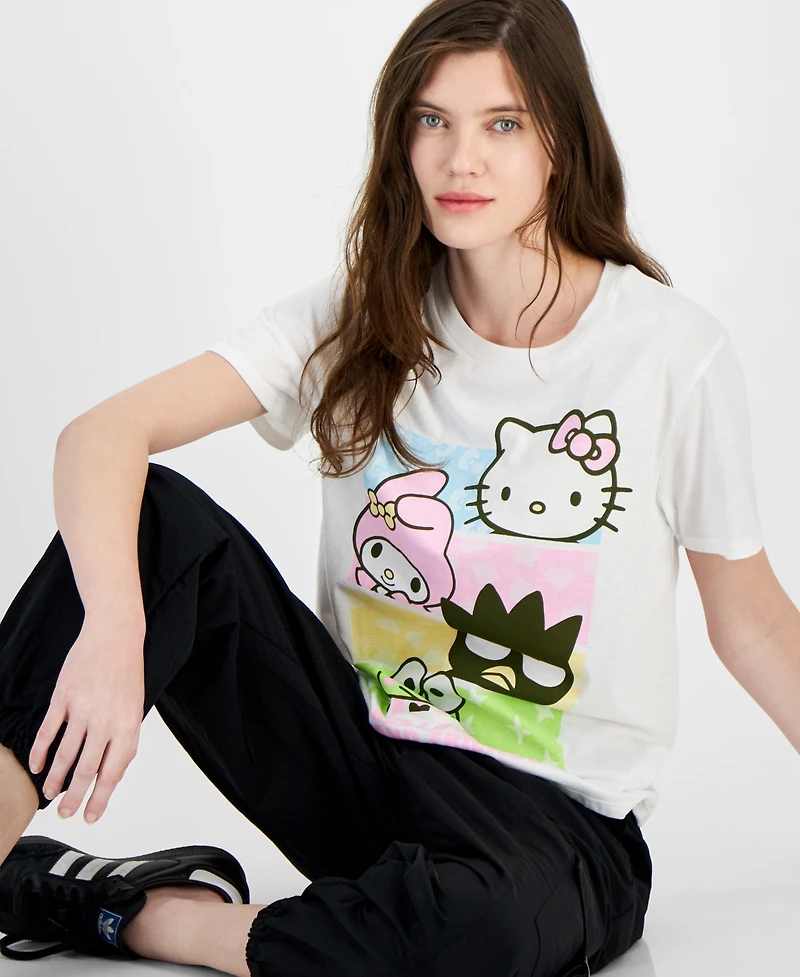 Love Tribe Juniors' Hello Kitty & Friends Crewneck T-Shirt