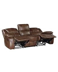 White Label Ouray 87" Leather Double Reclining Sofa