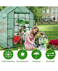 Slickblue Walk-in Greenhouse Gardening with Observation Windows