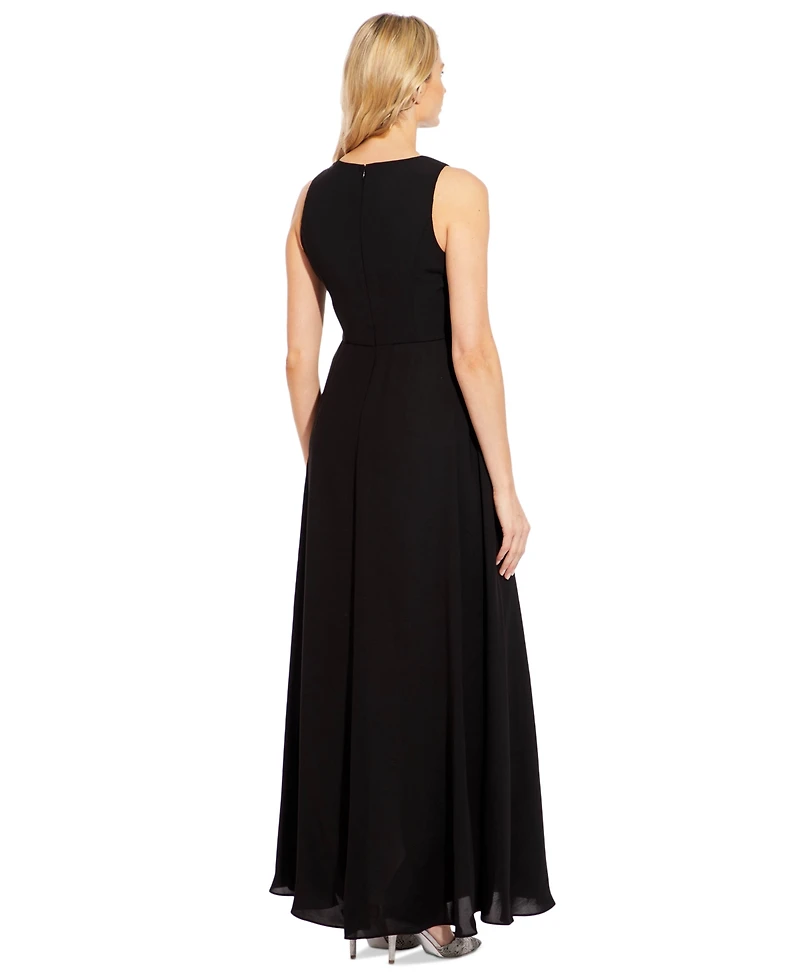 Adrianna Papell Colorblocked Overlay Jumpsuit