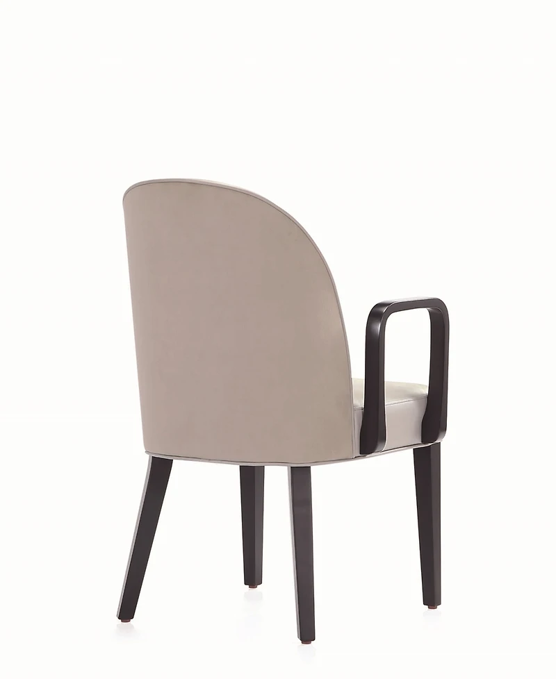 Manhattan Comfort Hillman 2-Piece Leatherette and Velvet Upholstered Dining Armchair