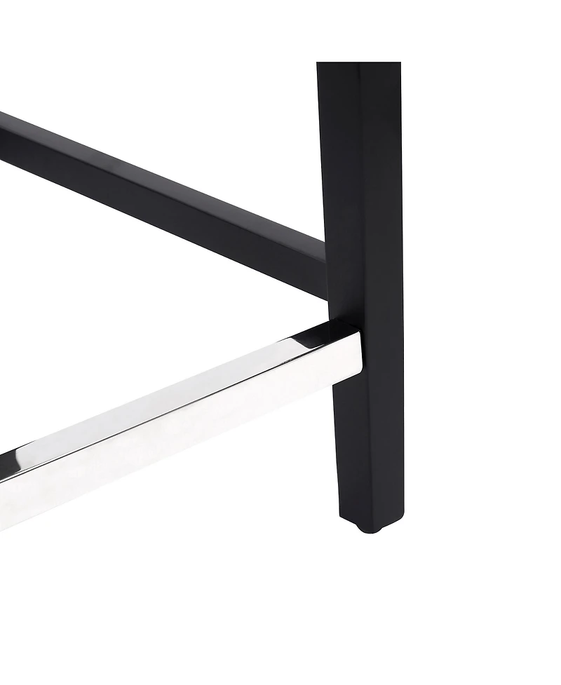 WestinTrends 24" Linen Fabric Tufted Counter Stool