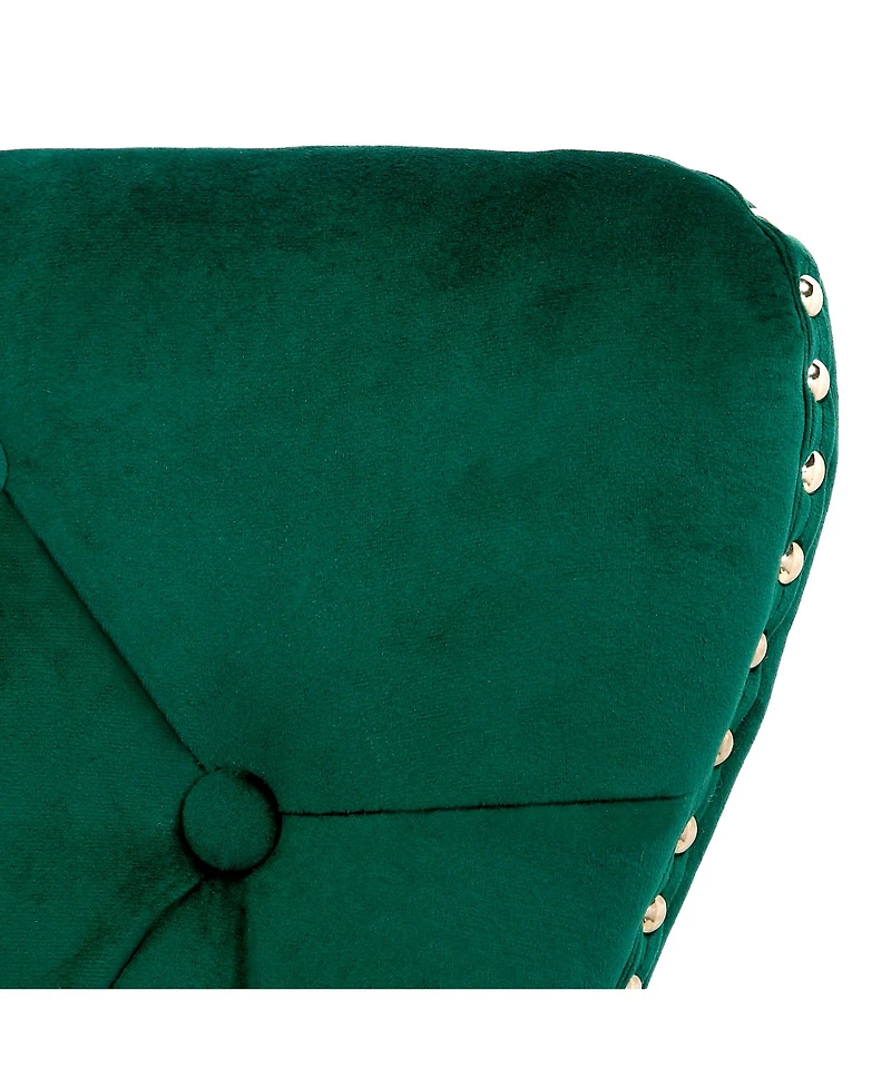 WestinTrends Velvet Upholstered Tufted Dining Chairs Set of