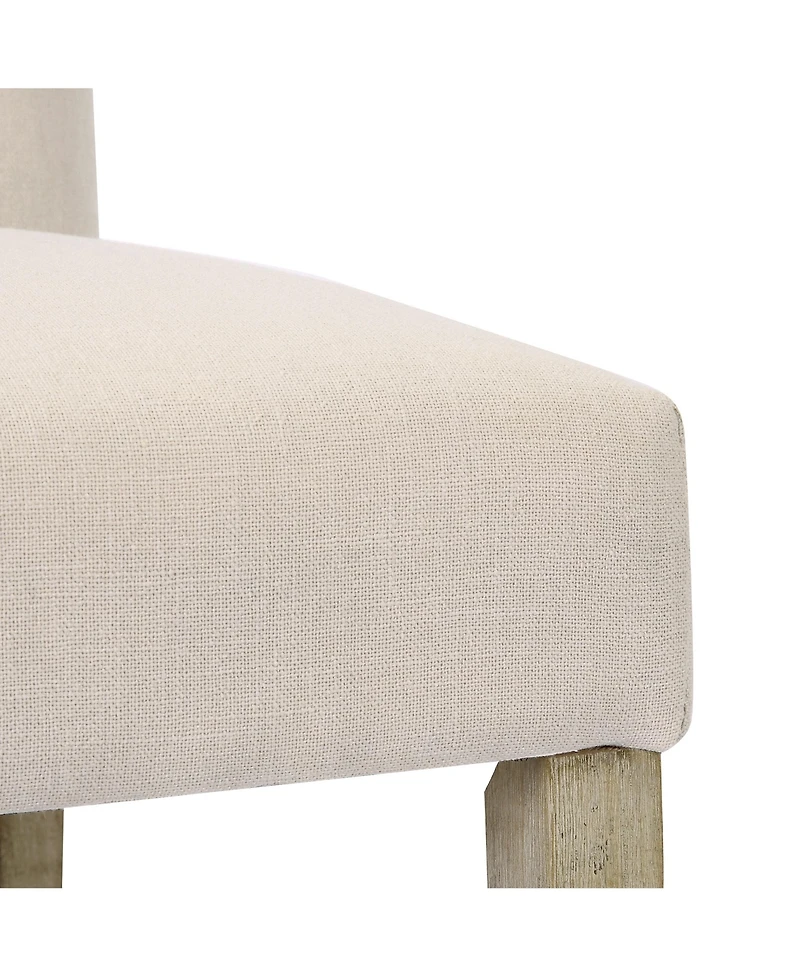 WestinTrends 24" Linen Fabric Tufted Counter Stool