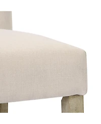 WestinTrends 24" Linen Fabric Tufted Counter Stool