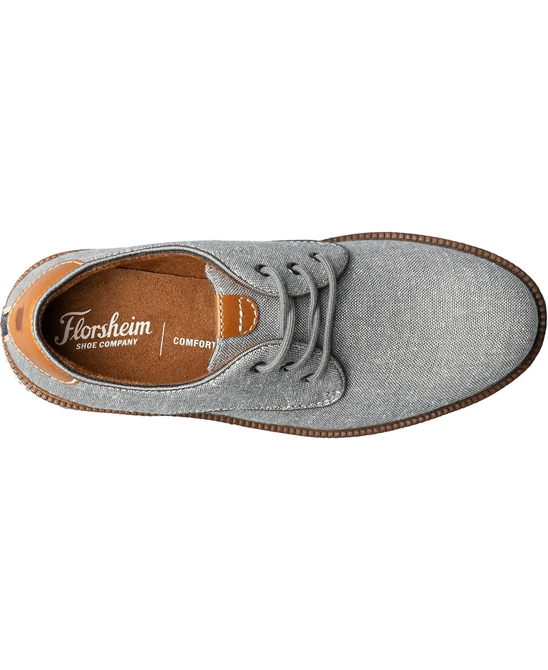 Florsheim Boys Highland Jr. Canvas Plain Toe Oxford