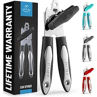 Zulay Kitchen Soft Edge Can Opener With Stainless Steel Blades and Large Turn Knob
