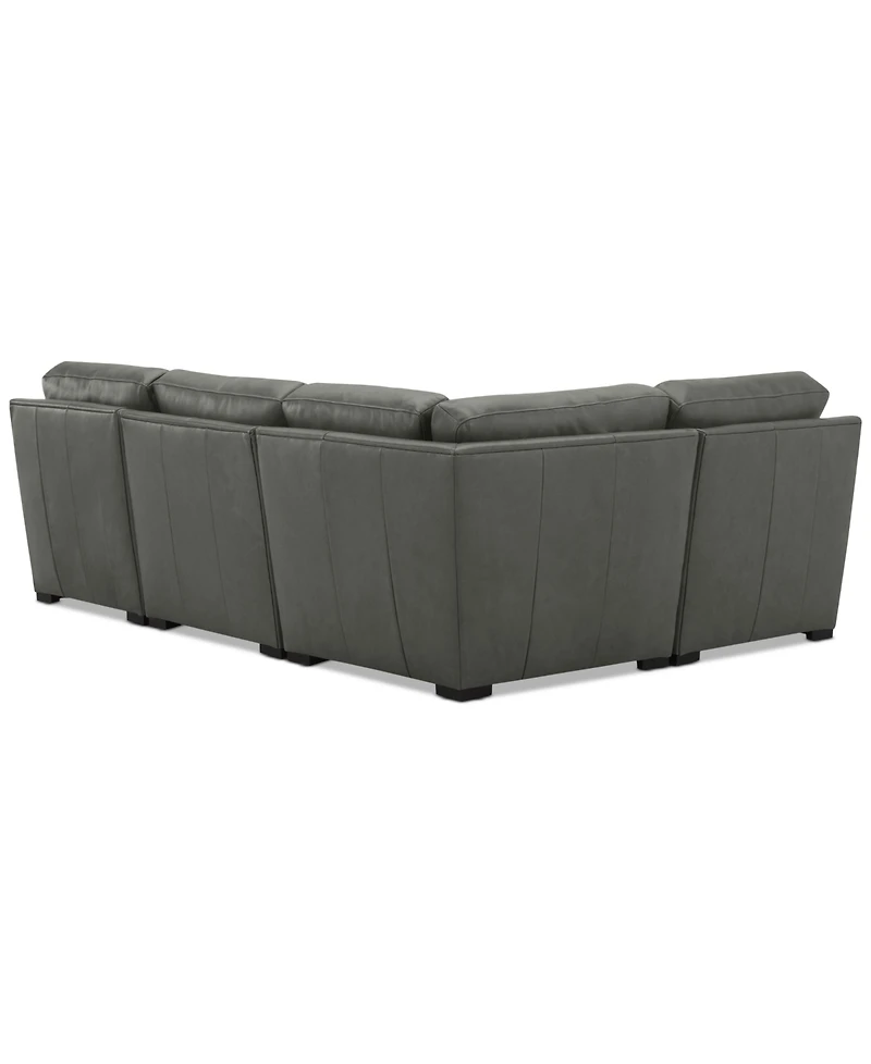 Radley 101" 4-Pc. Leather Corner Sectional, Created for Macy's