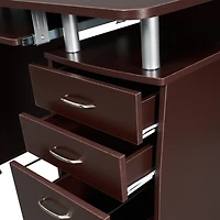 Streamdale Complete Workstation Computer Desk With Storage, Chocolate