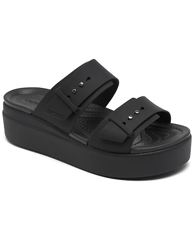 Crocs Women's Brooklyn Low Wedge Sandals from Finish Line