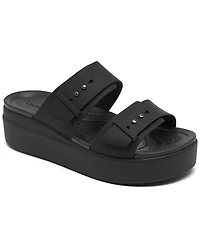 Crocs Women's Brooklyn Low Wedge Sandals from Finish Line
