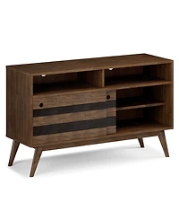 Simpli Home Clarkson Solid Acacia Wood Tv Stand in Rustic Natural Aged Brown For TVs up to 60 inches