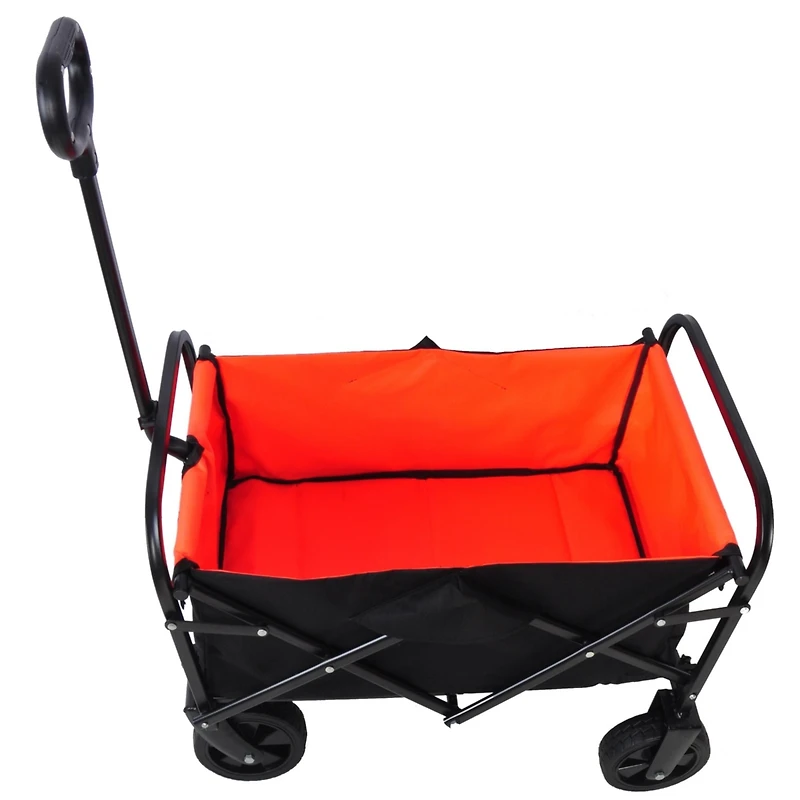 Streamdale Furniture Folding Wagon Garden Shopping Beach Cart (Black+Yellow)