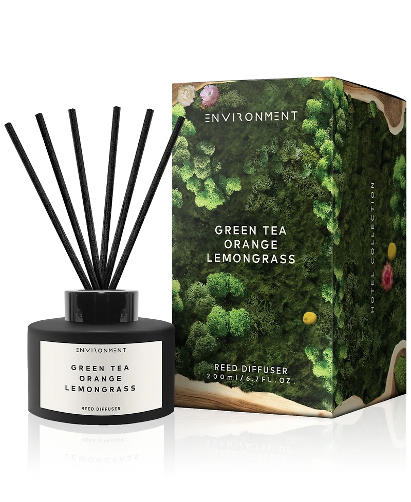 Environment Green Tea, Orange & Lemongrass Diffuser (Inspired by 5-Star Luxury Hotels), 6.7 oz.