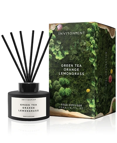 Environment Green Tea, Orange & Lemongrass Diffuser (Inspired by 5-Star Luxury Hotels), 6.7 oz.